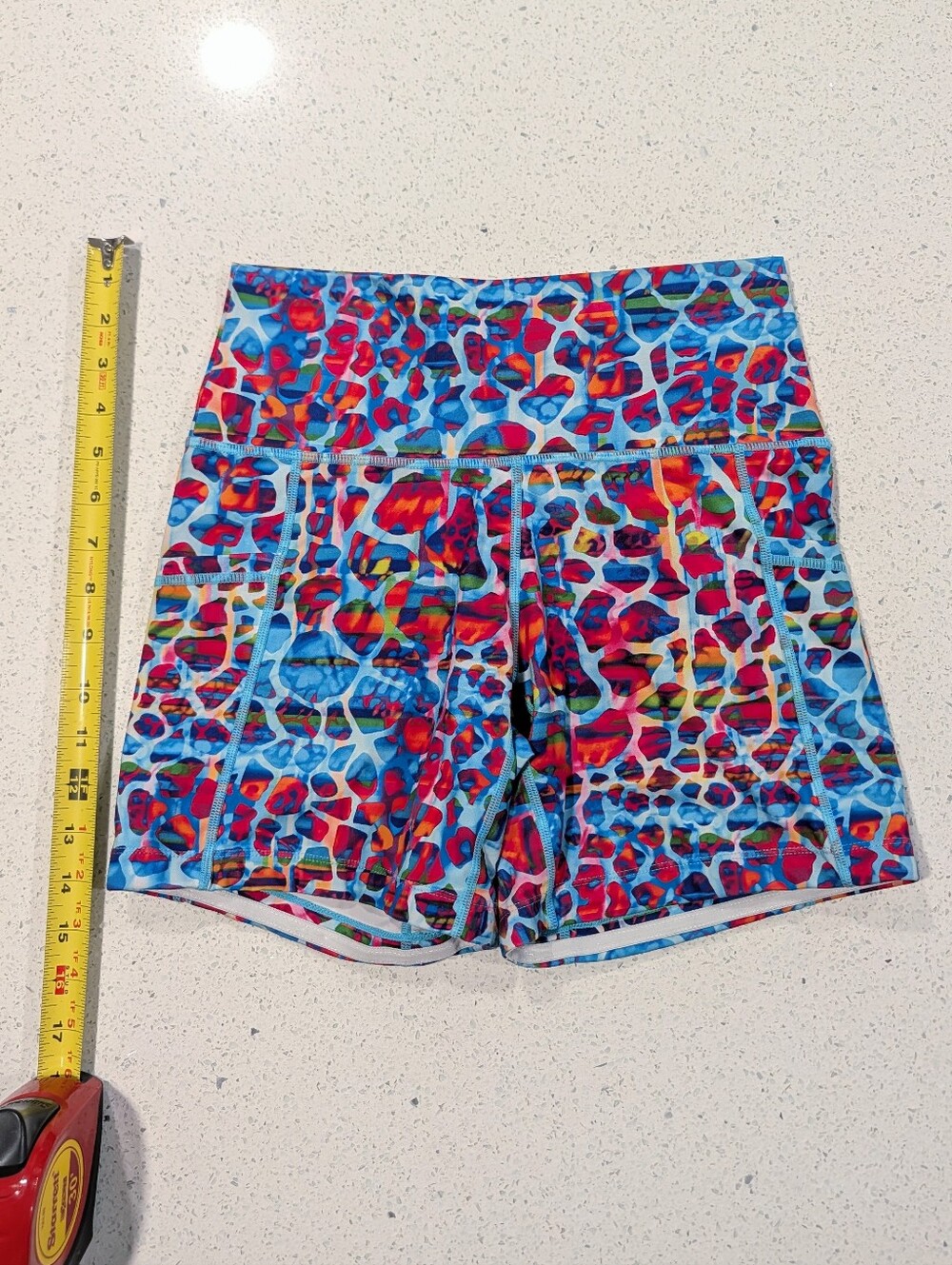 CONSTANTLY VARIED XS X Small Squat Athletic Yoga Workout Lifting Shorts RAINBOW